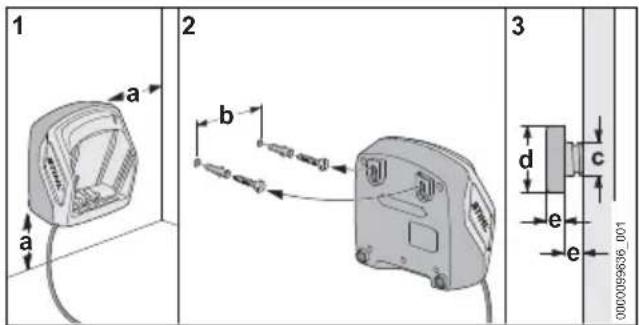 STIHL RMA 239.1 C - Mounting the Charger on a Wall - 1
