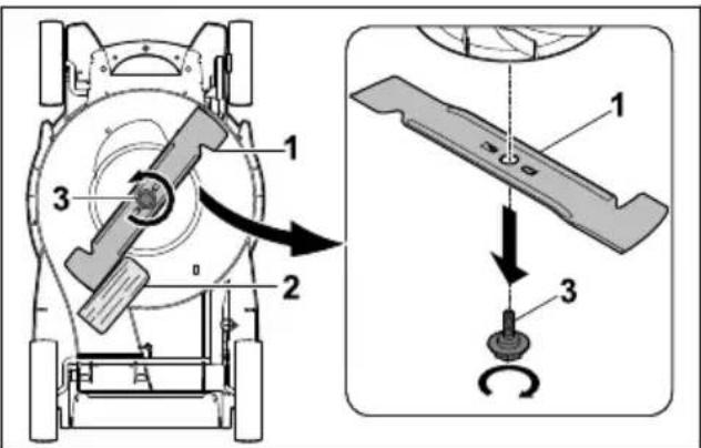 STIHL RMA 239.1 C - Removing the Blade - 1