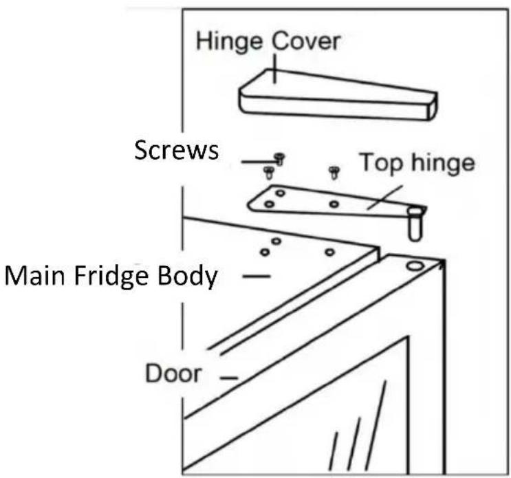 NewAir SBC060LB00 - To reinstall the door: - 1