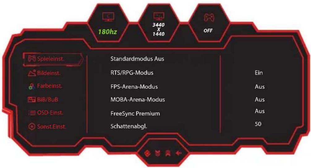 LC-Power M34-UWQHD-180-C - OSD-Menü - 2