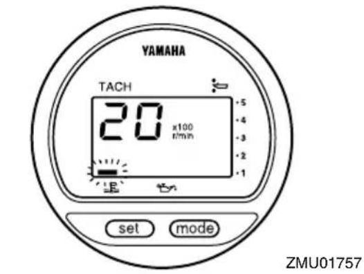 YAMAHA TACH 20 x100 t/min set mode ZMU01757