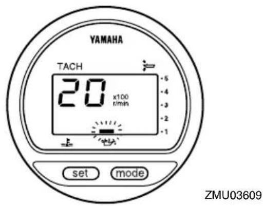 YAMAHA TACH 20 x100 r/min set mode ZMU03609