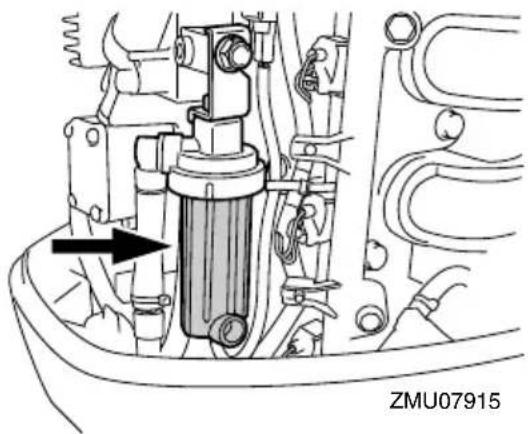 YAMAHA F40G (2024) - Contrôle du filtre à carburant - 1