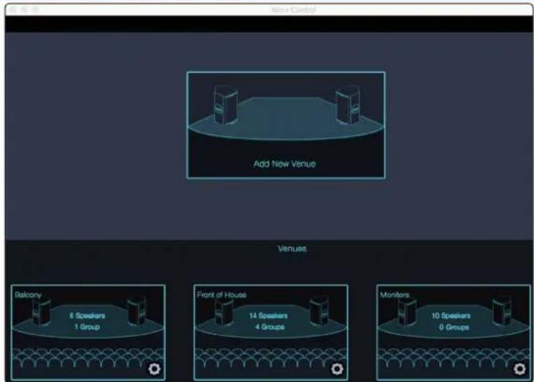 PRESONUS Worx Control - La page Venue (site) - 1