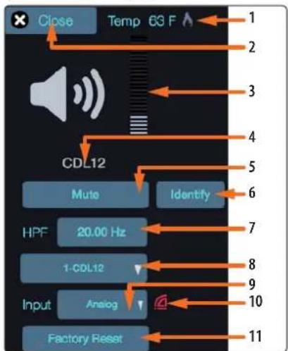 PRESONUS Worx Control - Paramètres d'édition d'enceinte - 1