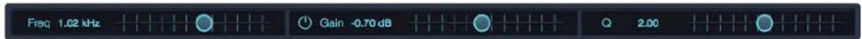 Freq 1.02 kHz Gain -0.70 dB Q 2.00