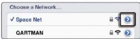 Choose a Network... ✓ Space Net QARTMAN