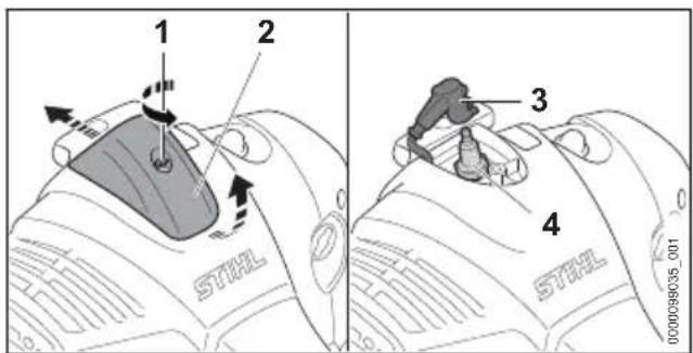STIHL FS 411 C-EM - Pulire la candela di accensione - 1