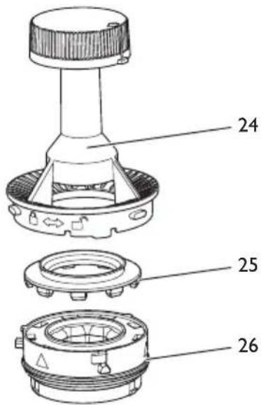 MELITTA AromaFresh Pro II - Desmontar y limpiar el regulador del grado de molienda - 3