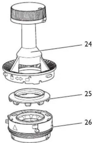 MELITTA AromaFresh Pro II - Demontera och rengöra reglaget för malningsgrad - 3