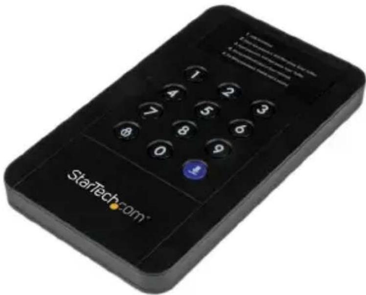 StarTech.com S2510BU3PWPS - Boîtier Disque Dur SATA 2.5" à USB 3.0 avec Cryptage - 1