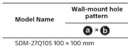 SONY INZONE M10S - For product protection and safety reasons, Sony strongly recommends that installation of your OLED Monitor on the wall be performed by qualified professionals. Do not attempt to install it yourself. - 2