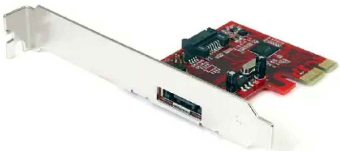 StarTech.com PEXSAT31E1 - Carte Contrôleur PCI Express à SATA 6Gbps 1-Port eSATA, 1-Port SATA - 1