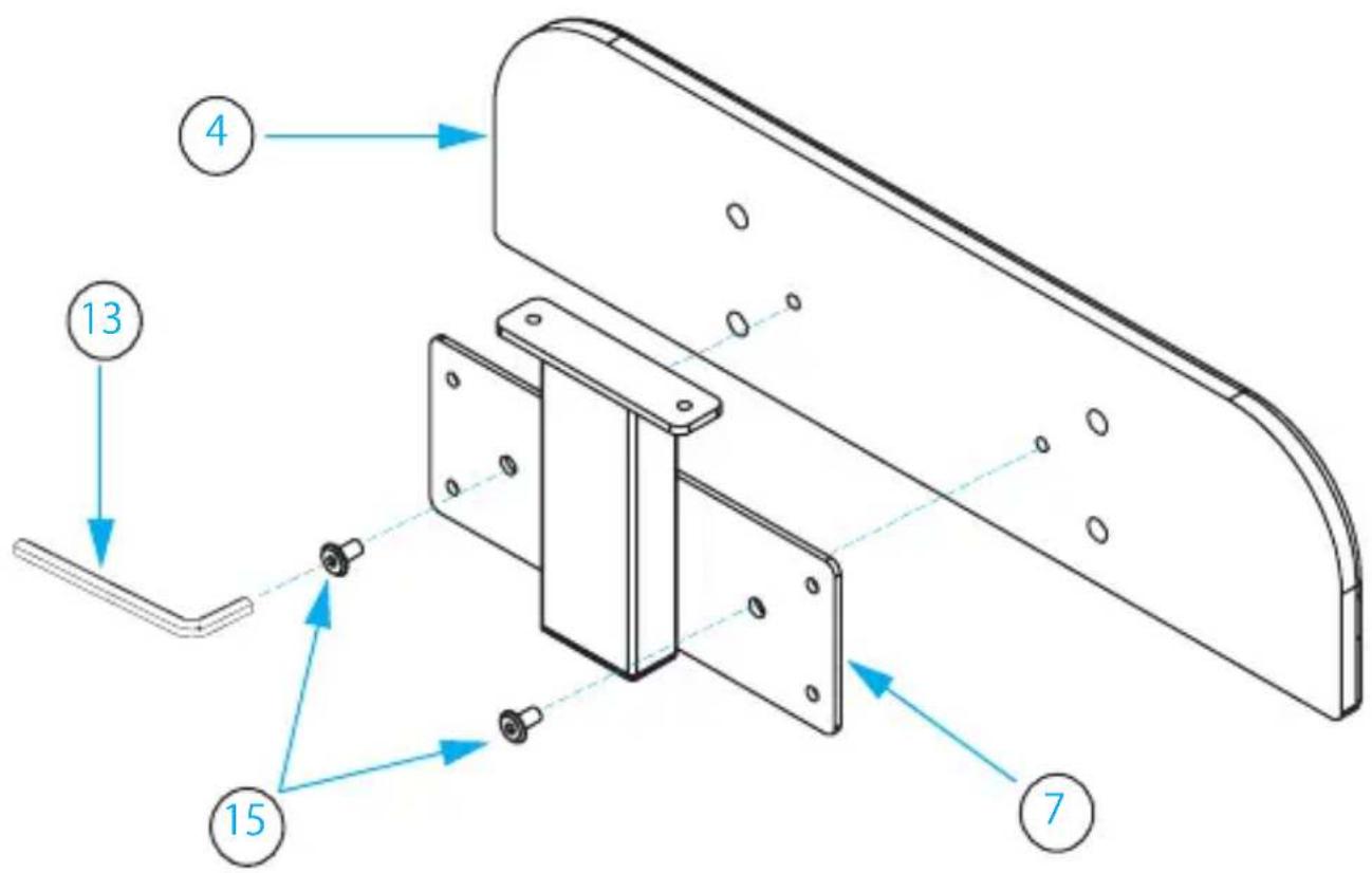 StarTech.com ARMSTS - キーボードトレイ裏当てを取付支柱に取り付ける - 1