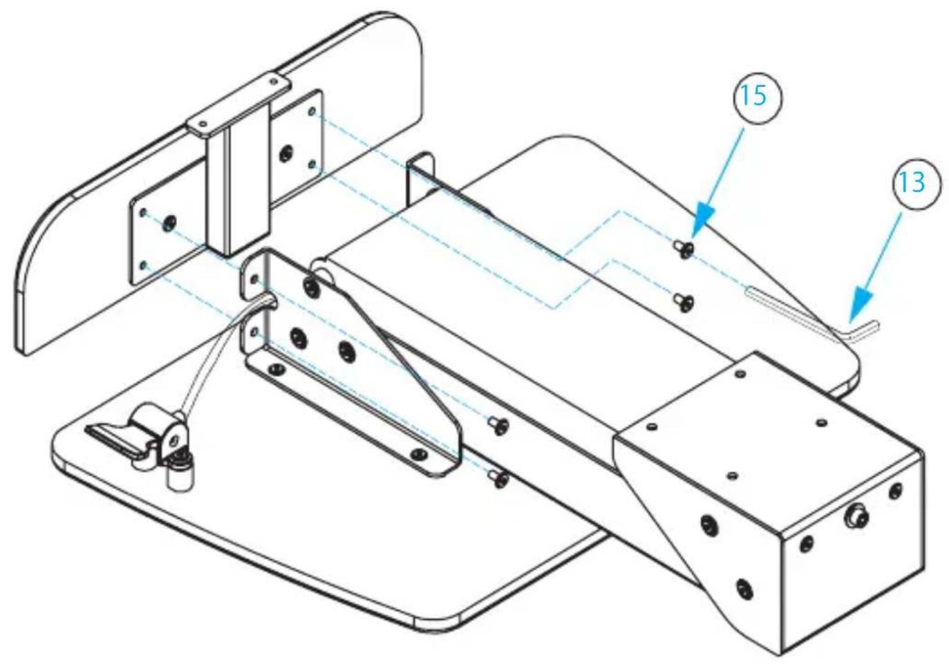 StarTech.com ARMSTS - キーボードトレイ裏当てを取付支柱に取り付ける - 2