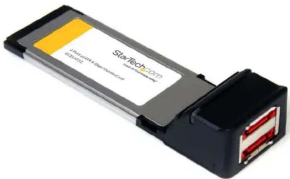 StarTech.com ECESAT32 - Carte Contrôleur eSATA2 6 Gbps ExpressCard à 2 ports - 1
