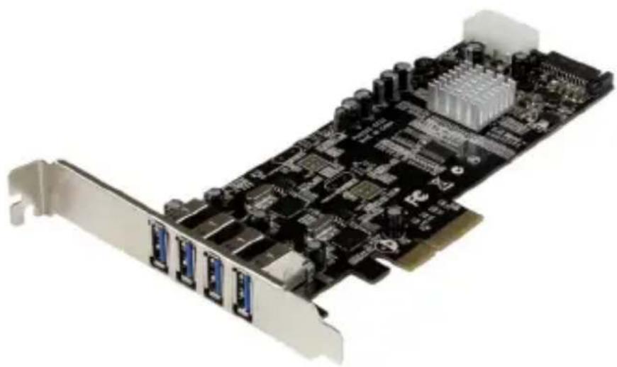 StarTech.com PEXUSB3S42V - 4ポート PCI Express USB 3.0カード(2つの専用チャンネル付き) - UASP - SATA/LP4電源 - 1