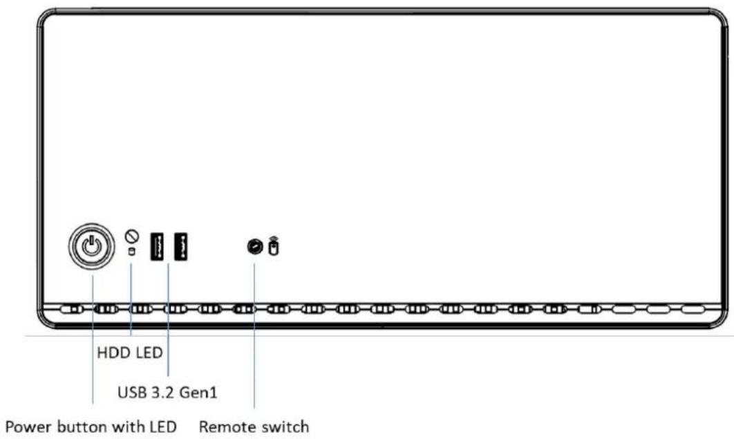 Advantech AIR-510-000A1 - Front View Diagram - 1