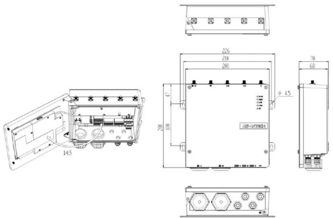 Advantech UNO-430-1 - 尺寸 - 1