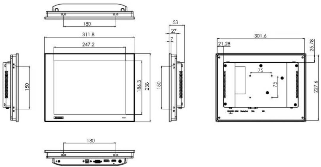 Advantech FPM-215-R8AE - 12" Model - 1