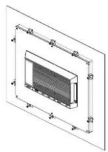 Advantech FPM-719-R9AE - Mounting the Monitor/Monter le Moniteur - 1
