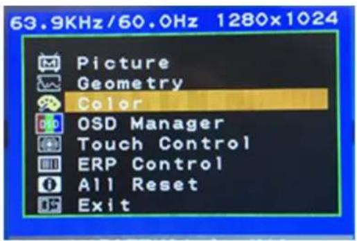 Advantech FPM-717-R9AE - B.2.4 Color Temperature Menu - 1