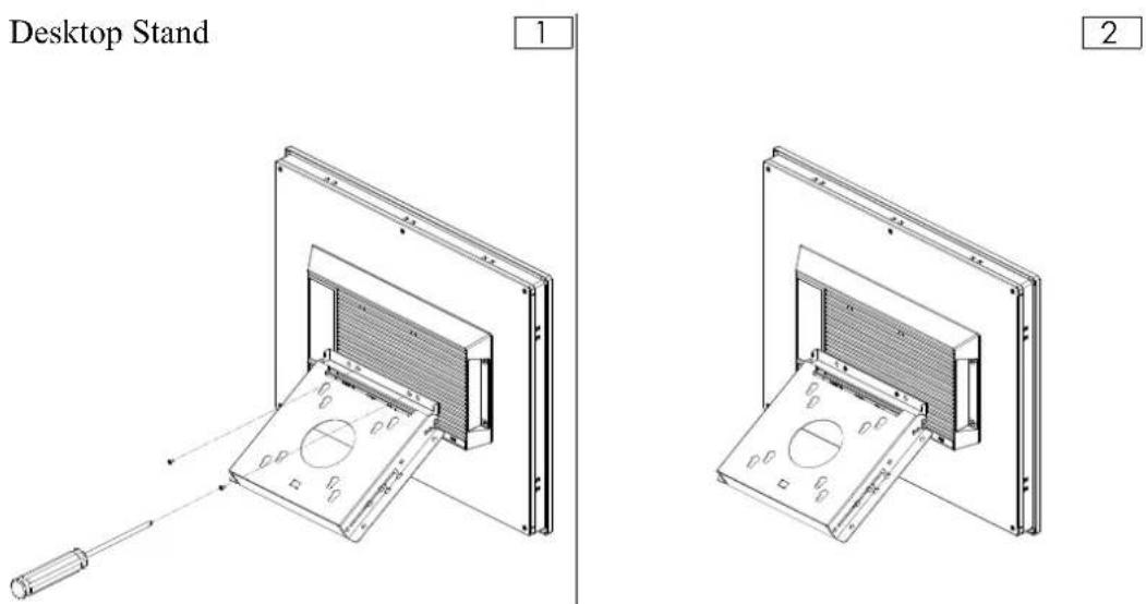 Advantech FPM-717-R9AE - Desktop Stand Mounting/Montage du support de bureau - 1