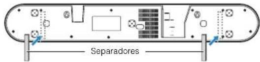 YAMAHA ATS-1080 - Coloque la plantilla de montaje (incluida) sobre una pared y marque los orificios de los tornillos. - 3