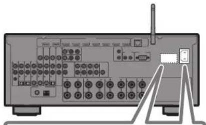 YAMAHA MusicCast RX-A1070 - Conexão do cabo de alimentação a uma tomada eletrica de CA e maneira de ligar aunities - 1