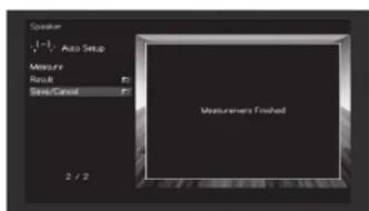 YAMAHA MusicCast RX-A1070 - 3Use the cursor keys to select "Measure" and press ENTER. - 1