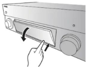 YAMAHA MusicCast RX-A1070 - Ouverture et fermetre du volet du panneau avant - 1