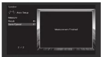 YAMAHA MusicCast RX-A1070 - 3Use as teclas de cursor para selectionar "Measure" e pressione ENTER. - 1