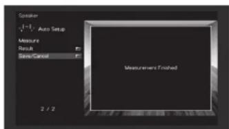 YAMAHA MusicCast RX-A1070 - 3Utilice las teclas del cursor para selectionar "Measure" y pulse ENTER. - 1