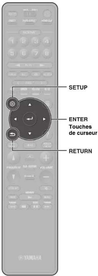 YAMAHA RX-V1085 - Fonctionnement de base du menu Option - 2