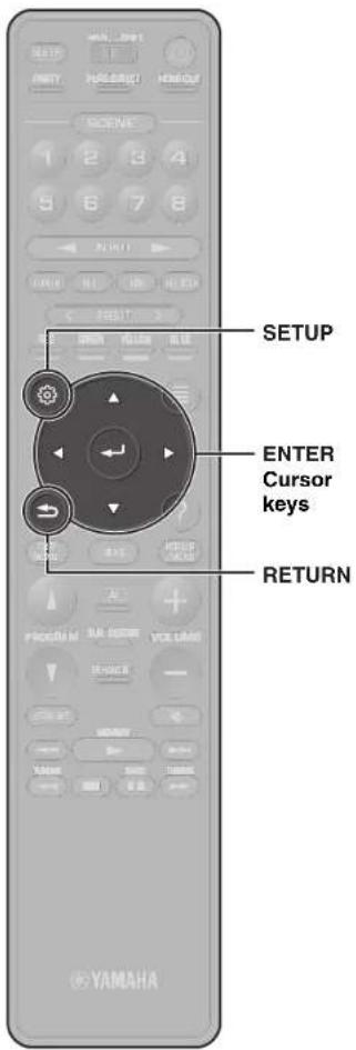 YAMAHA RX-V1085 - Basic operation of the Option menu - 2