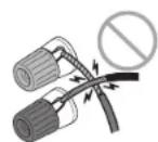 YAMAHA RX-V1085 - Precautions for connecting speaker cables - 2