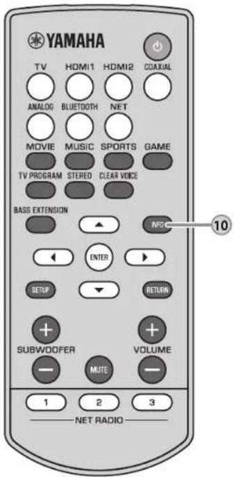 YAMAHA YAS-706 - CLEAR VOICE key - 5