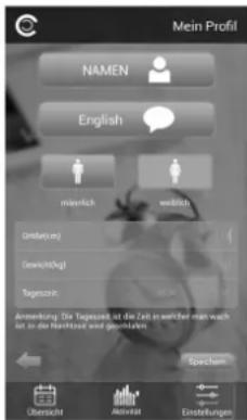 Newgen Medicals FBT-30 V2 - App-Menü: Einstellungen - 1