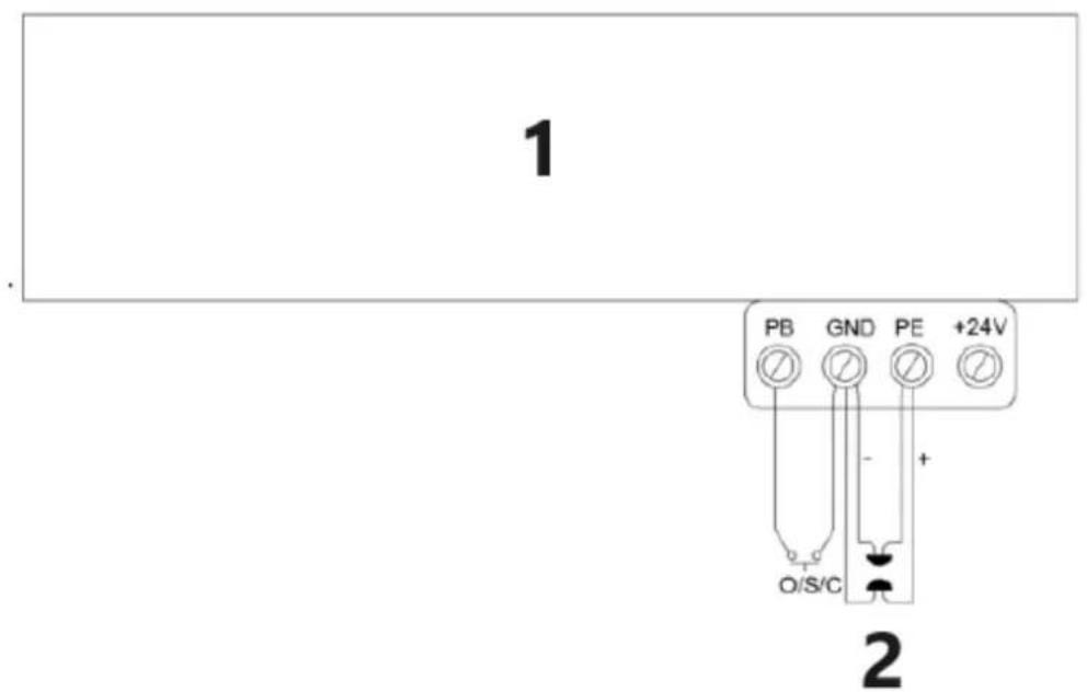 MSW GDOOR-003A - Collegamento controllo interruttore (opzionale) – Fig. 22 - 1