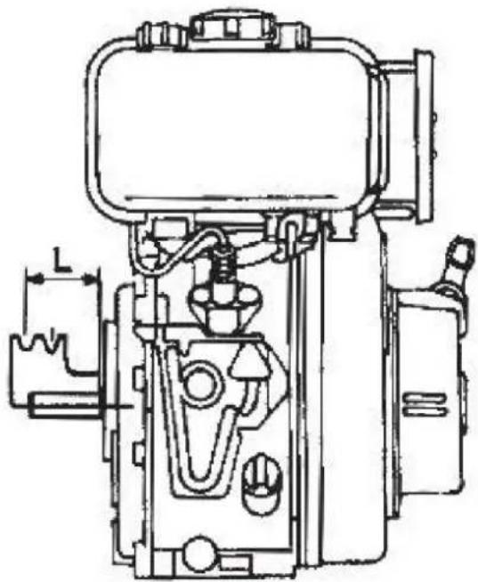 MSW DENGINE-9 - Allowed distance between belt wheel and engine: - 1