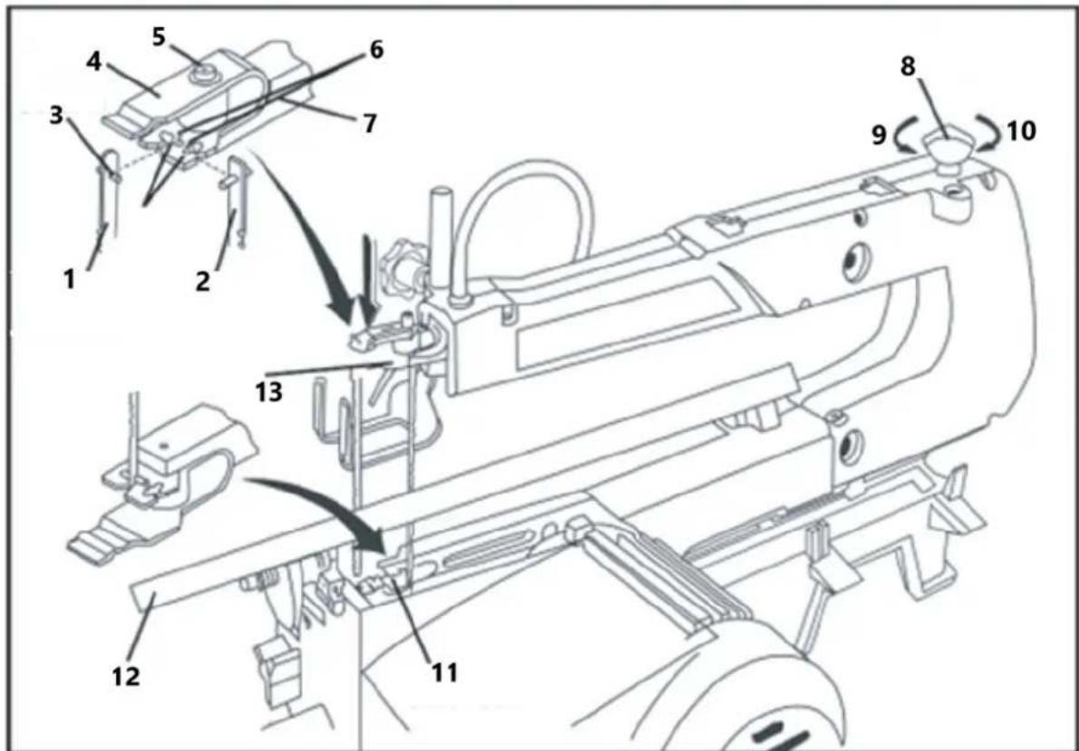 MSW SBBD-1250EC - Installation des lames à broches - 1