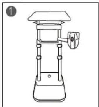 Ulsonix USX-ST2250IT - Einstellen der Position des Bügeltisches - 1