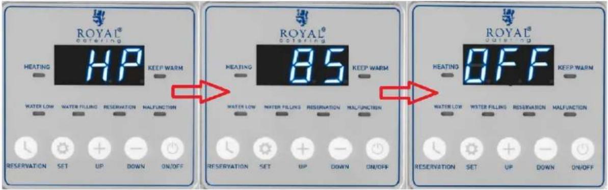 Royal Catering RCWK-8L-AUT - Indstilling af temperatur - 1
