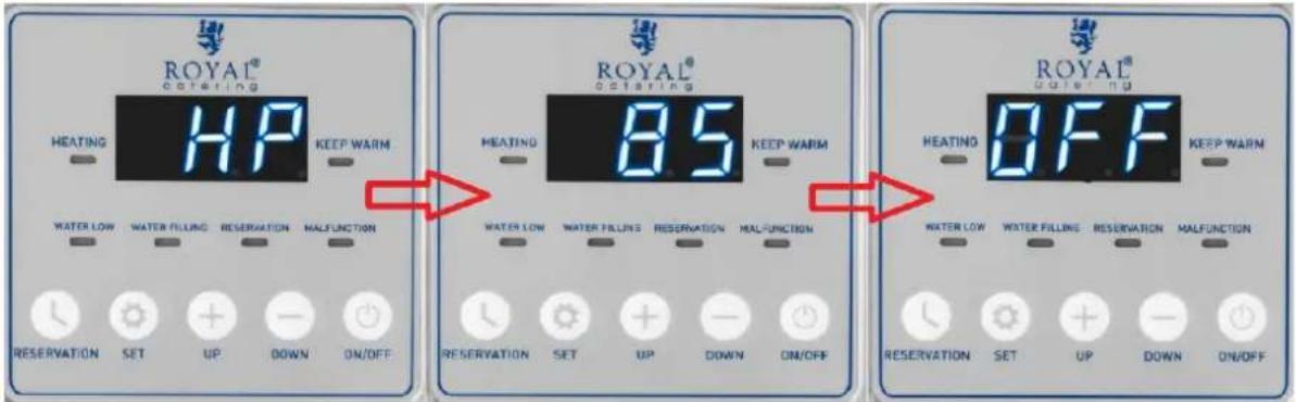 Royal Catering RCWK-8L-AUT - Ustawianie temperatury - 1