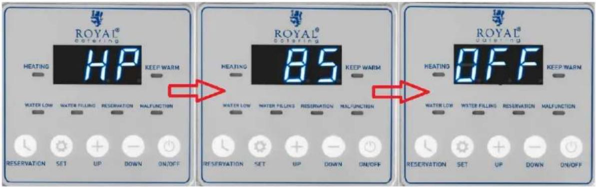 Royal Catering RCWK-8L-AUT - Lämpötilan asetus - 1