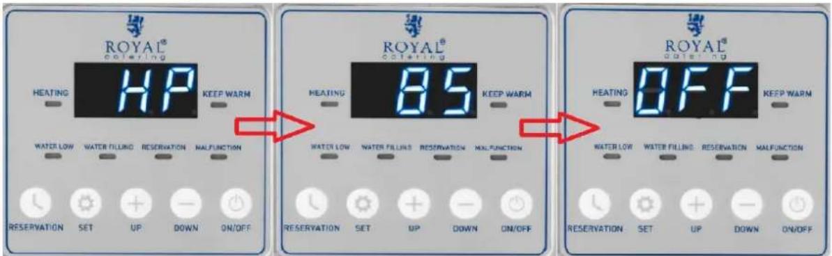 Royal Catering RCWK-8L-AUT - Ajustar la temperatura - 1
