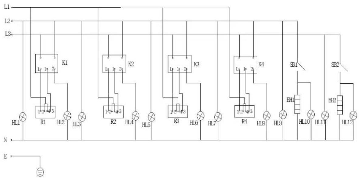 Royal Catering RCEC-80/700C4B - Schema elettrico - 1