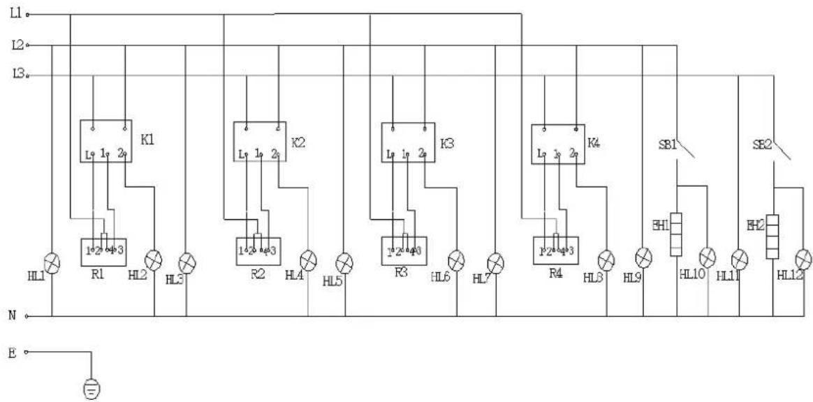 Royal Catering RCEC-120/700C6B - Schema elettrico - 1