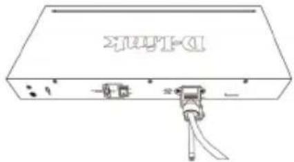 D-LINK DGS-1210-52MP - Installazione del fermo del cavo di alimentazione - 5