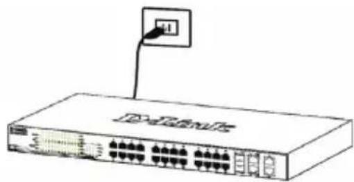 D-LINK DGS-1210-52MP - Etapa 3 – Conectando o Cabo de Alimentação CA - 1